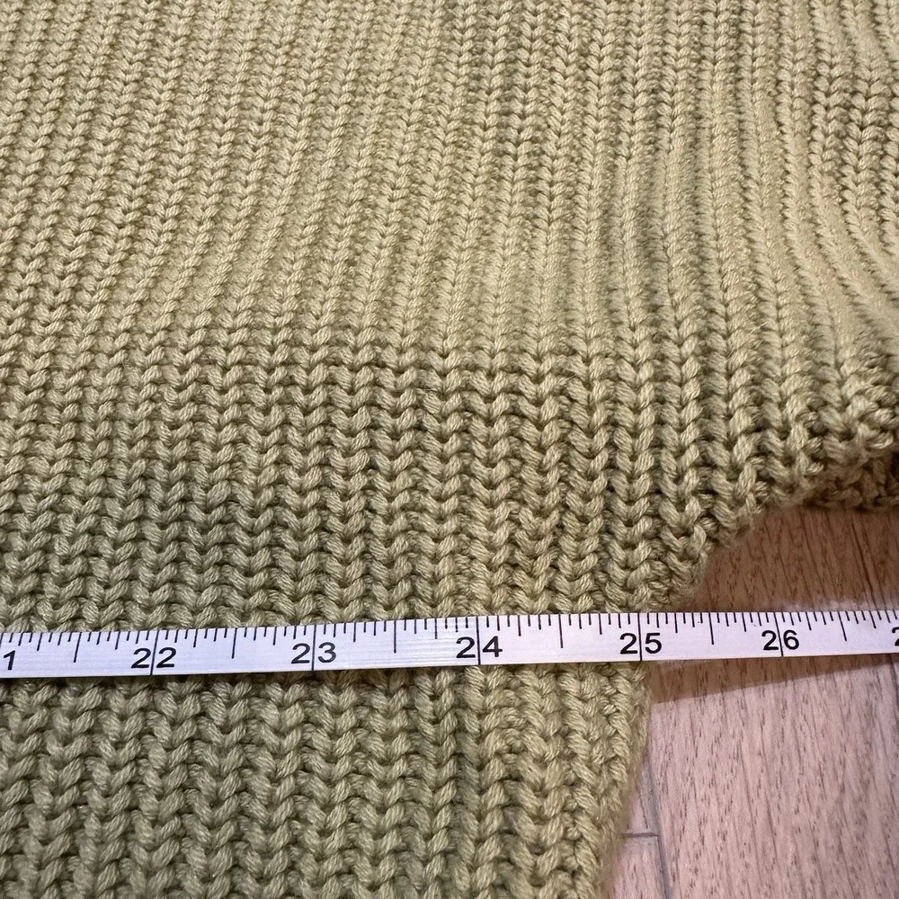 Chico's Women's 4 US XXL 1X Green Rabbit Hair Blend Cowl Neck Sweater Boxy - Picture 3 of 5